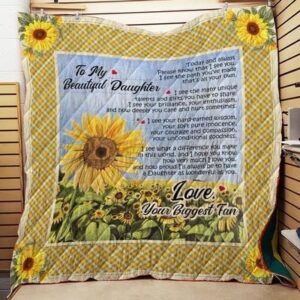To My Beautiful Daughter Quilt Blanket  Quilt